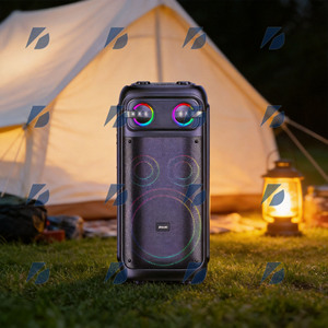 Altoparlante Portatile per Karaoke BTS-2510 <span class=keywords><strong>con</strong></span> Batteria, LED RGB, Doppio Subwoofer da 4 Pollici, per USB, TF, <span class=keywords><strong>MP3</strong></span>, Wireless - Product Image 3