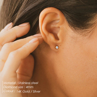 EMANCO Boucles d'oreilles clous classiques minimalistes colorées en acier inoxydable de haute qualité pour femmes, bijoux en gros pour dropshipping