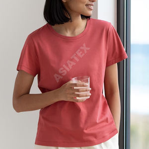 T-shirt décontracté pour femme grande taille 2026, uni, avec logo imprimé personnalisé, écologique, respirant – Fournisseur OEM, vente en gros - Product Image 6