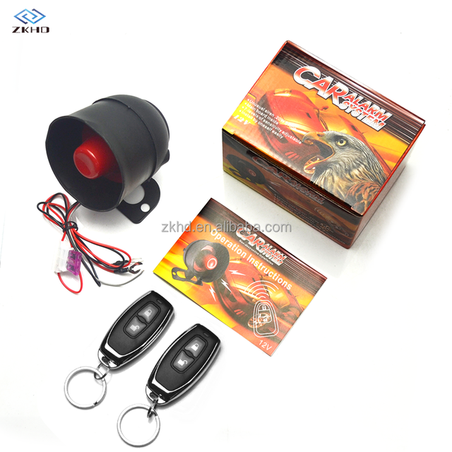 12V Car Alarm One Way System 2 Remotes Easy Install Automotive Accessories Safety Security Systems Car Alarm System