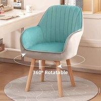 Chaise confortable pour le bureau à domicile et l'hôtel, avec dossier réglable, en velours épais, idéale pour la chambre et le bureau