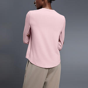 Tiaose kaus Yoga serbaguna wanita, pakaian lengan panjang longgar leher bulat, atasan olahraga kebugaran kasual musim gugur - Product Image 6