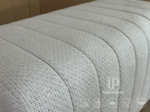 Panca in velluto bianco italiano per camera da letto sgabello per uso domestico semplice sgabello da comodino in tessuto - Product Image 4