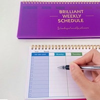 Agenda Semanal Personalizada con Cubierta de PP, Cuaderno con Espiral, Lista de Tareas, Diario, 120 Páginas