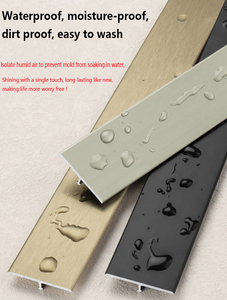 Embellecedor de moldura en T de aleación de aluminio de 10mm <span class=keywords><strong>para</strong></span> huecos de suelo de tablones laminados Esquina de protección de borde de azulejo - Product Image 6