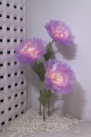 Ensemble de fleurs artificielles géantes en organza, pivoines, faites à la main, pour mariage, Noël, décoration de scène moderne, événements, fêtes