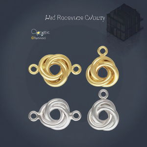 Colgantes de nudo de amor vintage de oro laminado de 14K, conectores permanentes para joyería fina, dijes para collares y pulseras - Product Image 3