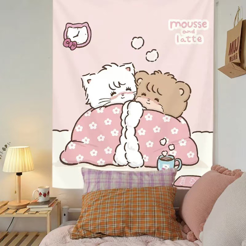 Le Petit Ours et le Chat dans le Lit (style vertical)