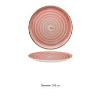 Assiette à pizza Napoli Siviglia Ross Ø 31 cm Circus Red Saturnia Impression numérique