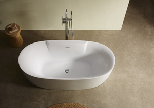 Bañera Acrílica de Alta Calidad, Acabado Brillante, Fácil de Limpiar, Diseño Moderno y Personalizado, con Desbordamiento, para Baño de Hotel - Product Image 4