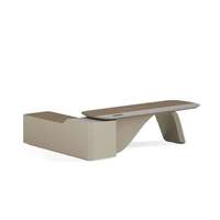 Bureau de direction convertible en L moderne avec armoire latérale Matériau en bois Design minimaliste pour la maison ou le