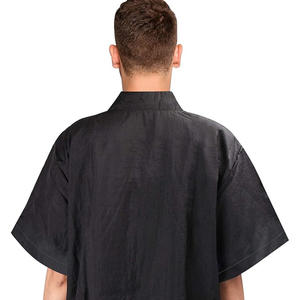 Bajo Moq logotipo personalizado impermeable perro aseo uniforme mascota <span class=keywords><strong>disfraz</strong></span> ropa esteticista uniforme de trabajo chaqueta con cremallera chaqueta de peluquero - Product Image 3