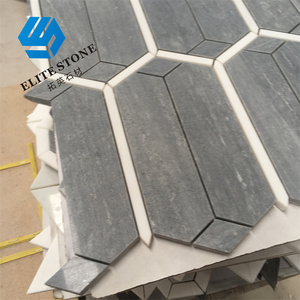 Azulejo de suelo de pared de mosaico hexagonal de mármol moderno, técnica Natural, diseño de cuchillo de agua de pétalos para interiores de baño de Hotel, <span class=keywords><strong>parquet</strong></span> - Product Image 4