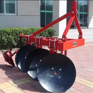 Disc Plough 3 Row Farm <b>Cultivator</b> Red Steel Discs For Tractor Use - Product Image 1