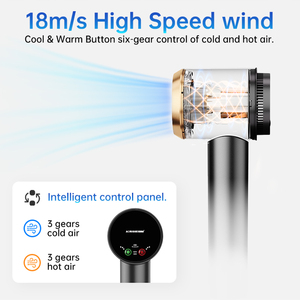 Binwang Multi Portable Wireless Hand Hair Dryer Quick-Drying Negative Ion High-Speed BLDC Motor Salons <strong>Travel</strong> Cordless <strong>Hairdryer</strong> - Product Image 3