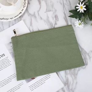 Borsa per il trucco da toilette con Logo personalizzato resistente per Make Up in tela di cotone fai da te - Product Image 3
