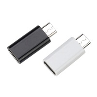 Carcasa de plástico tipo C adaptador de microcargador tipo C hembra a conector macho Micro USB Convertidor para adaptador de teléfono Xiaomi Android