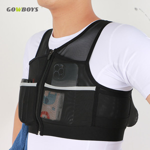 Chaleco Deportivo Gowboys Negro Talla S para Hombres y Mujeres, para Senderismo, Ciclismo, Maratón, con Reflectores de Seguridad - Product Image 1