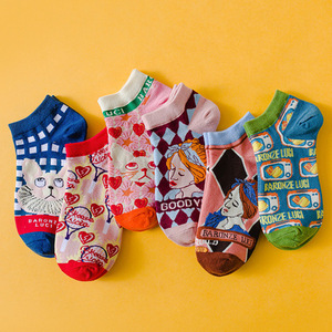 YUELI nuovo cartone animato primavera ed estate simpatico cartone animato <span class=keywords><strong>Beagle</strong></span> Design ragazza calzini corti all'ingrosso - Product Image 3