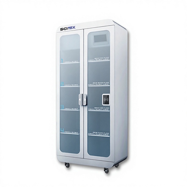 SCITEK Modern Design 8 Layer Board Gas-Purifying Chemical Safety Cabinet for School & Hospital 160 Bottles Storage