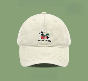 Gorra de béisbol con bordado de cachorro adorable 2026, sombrero de verano con protección solar <span class=keywords><strong>para</strong></span> mujer, gorra trucker versátil informal que estiliza el rostro - Product Image 2