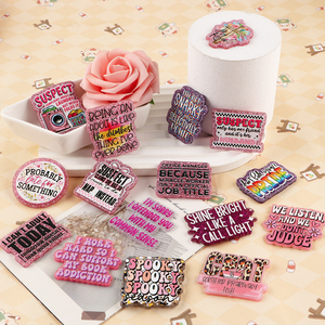 2025 New Arrival Kovict <b>Custom</b> Color Acrylic Flatbacks for Badge Reels-DIY Necklace Earring Mobile Phone Shell Accessories - Product Image 6