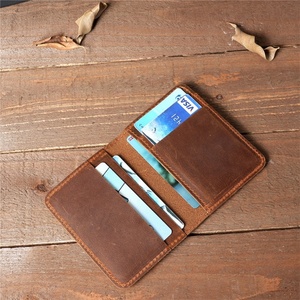 Handmade Customized Crazy Horse Genuine Leather Credit Card Holder Wallet for Credit Card Mens Leather Wallet - Product Image 6