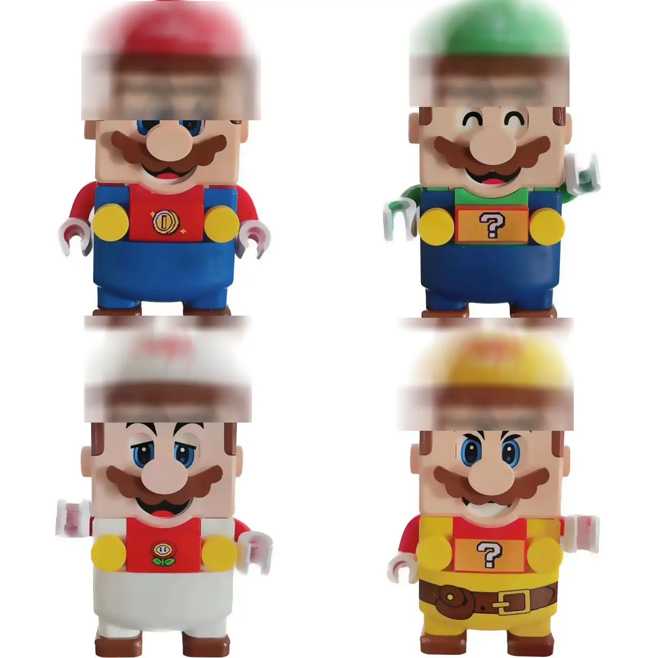 Mario doll building blocks modelli di assemblaggio maschile e femminile giocattoli giochi decorazioni per bambole regali di compleanno