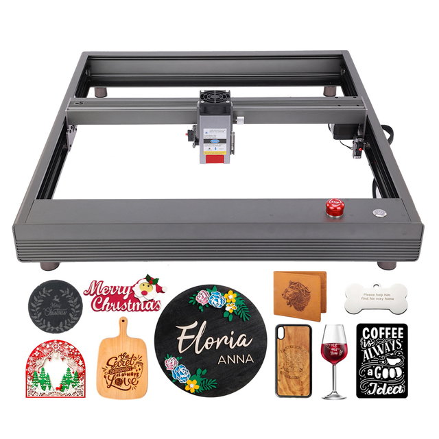 Newest 40W Output Power Desktop Semiconductor Laser Engraver Cutter Machine Higher Accuracy DXF Paper Wood Leather Acrylic
