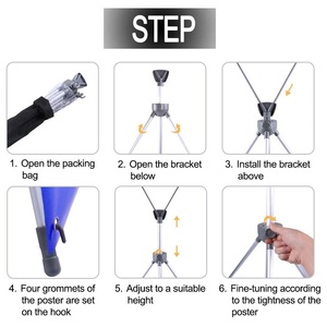 Quảng cáo ngoài trời <span class=keywords><strong>Tripod</strong></span> Spider x Khung đứng đứng biểu ngữ chủ hiển thị đứng - Product Image 2