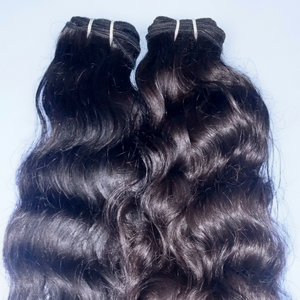 Top 100% Naturel Ondulé, Meilleure Extension de Cheveux Indiens Body Wave Couleur Profonde, Cheveux Humains Vierges de Qualité Supérieure d'Inde - Product Image 1