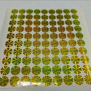 Feuille d'étiquettes autocollantes en vinyle holographique imperméable personnalisées, autocollants décoratifs pour la promotion du logo de la marque - Product Image 1