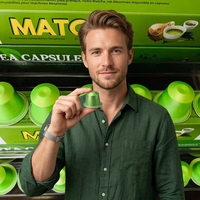 Vente en gros Capsules Macha Capsule aromatisée à la vanille Dosettes de Matcha naturelles de haute qualité Thé vert certifié biologique authentique