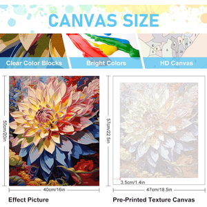 ภาพวาดระบายสีตามตัวเลข DIY ลายดอกไม้ทันสมัยสำหรับผู้ใหญ่ - งานศิลปะบนผ้าใบรักษ์โลกพร้อมการพิมพ์ดิจิทัล - Product Image 4