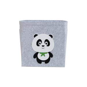 Woven Felt Storage Organizer Multifunctional Cartoon Storage Box Soiled Clothes Baskets Toy Bin Storage Box Foldable