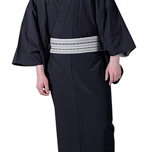 Kimono Tradicional Japonés para Hombre, Bata de Baño, Traje de Sauna, Piel Sintética, Color Sólido, Otoño, Disfraz de Asia-Pacífico - Product Image 2
