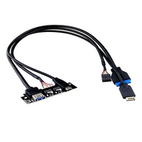 Salida directa de fábrica USB tipo C caja de computadora hembra Cable del Panel frontal con 3A chaqueta de PVC de carga rápida placa base de PC