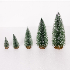 Pafu <strong>Xmas</strong> Holiday Party Home Tabletop <strong>Tree</strong> Decoration Small Pine <strong>Tree</strong> with <strong>Wooden</strong> Bases Mini Christmas <strong>Tree</strong> - Product Image 2