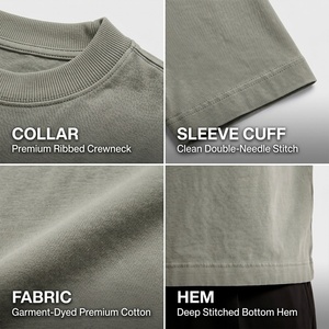 <span class=keywords><strong>T</strong></span>-shirt Oversize Streetwear Pesante in 100% Cotone con Girocollo a Costine, Grafica e Logo OEM Personalizzati, Disponibile Anche Neutra - Product Image 3