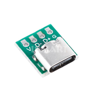Conector tipo C USB 3,1 tipo C, 16 pines a 2,54mm, adaptador de placa PCB de prueba, enchufe para transferencia de Cable de línea de datos