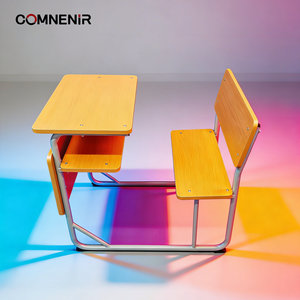 Banco e Sedia Scolastici Professionali a Altezza Fissa, Arredo Robusto per Aule di Istituti Educativi - Product Image 3