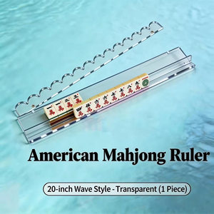 Regla de Mahjong Acrílica, Juego de Mesa Americano, Regla Magnética Transparente con Diseño de Ondas para Clasificar Fichas de Mahjong y Ajedrez - Product Image 3