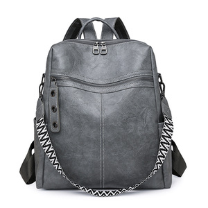 Nouveau <span class=keywords><strong>Sac</strong></span> <span class=keywords><strong>à</strong></span> <span class=keywords><strong>Dos</strong></span> <span class=keywords><strong>Femme</strong></span> SY 2026 en Cuir Tendance <span class=keywords><strong>Convertible</strong></span> en <span class=keywords><strong>Sac</strong></span> <span class=keywords><strong>à</strong></span> Bandoulière, <span class=keywords><strong>Sac</strong></span> de Voyage en Cuir de Vachette Importé avec Sangle en Toile - Product Image 2