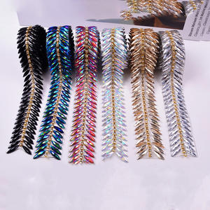 Nouveaux patchs thermocollants en strass 2026 pour costumes de carnaval style caribéen, costumes de <span class=keywords><strong>samba</strong></span>, appliques et garnitures assorties pour robes - Product Image 1