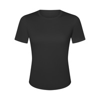 Top Deportivo de Yoga para Mujer, de Secado Rápido, Transpirable, Manga Corta, Corte Ajustado, para Tenis, Running, Gimnasio, Venta al Por Mayor, OEM