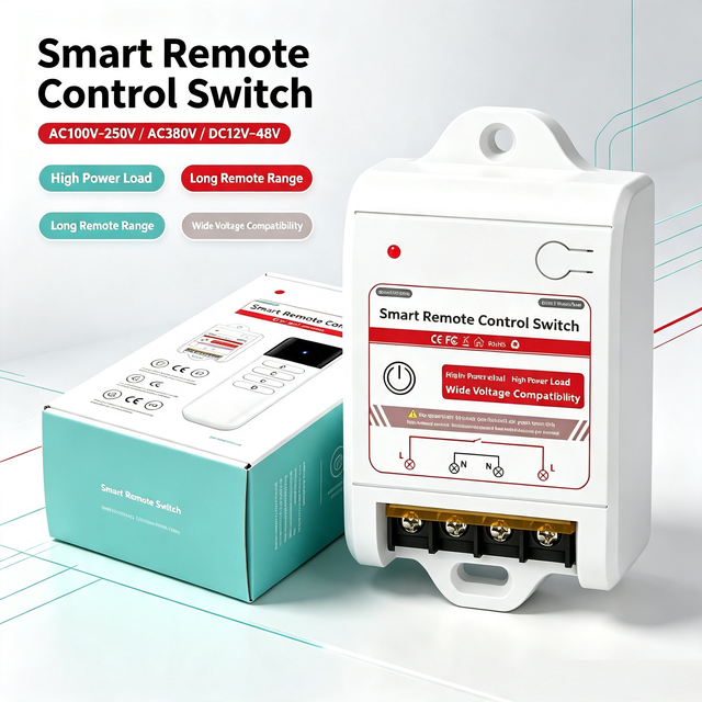 KONST 433MHz Wireless RF Remote Control Switch 12V-48V AC100-250V AC380V One to Multiple Remote Controller for Light Pump Motor