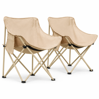 Dynamischer Schnecken-Mondstuhl, verdicktes Outdoor-Klapptisch-Stuhl-Set aus Oxford-Gewebe, Glamping-Design für Camping, Picknick, Skizzieren