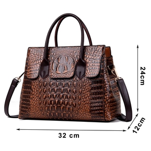 Sac à main en PU gaufré façon croco pour femme, style mode 2026 |   Sac à bandoulière vintage à motif <span class=keywords><strong>crocodile</strong></span> - Product Image 3