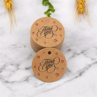 Etiquetas Redondas de Papel Kraft Holográficas, Impermeables y Reciclables Personalizadas para Zapatos y Ropa - Impresión de Tarjetas de Regalo Económicas