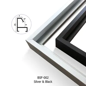 铝制框架用于高清金属印刷背面铝制框架BSF-A001用于悬挂安装高清照片面板铝制框架